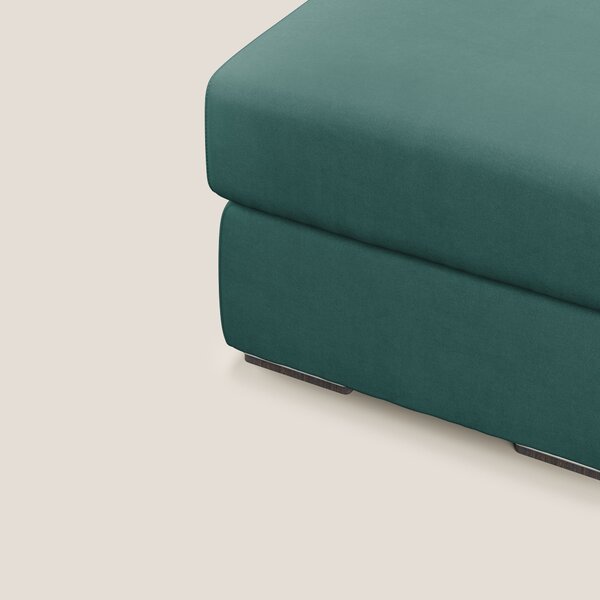 Sun pouf apribile contenitore in microfibra smacchiabile T11 petrolio