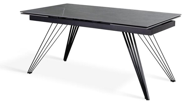 Tavolo Allungabile 160/240x90x76 cm in Ceramica Match 1 Grigio Opaco