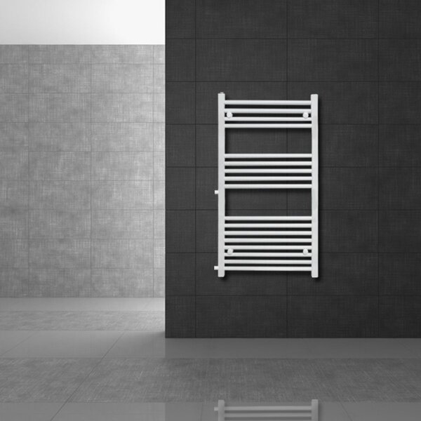 LuxeBath radiatore bagno attacco laterale, 500x1200 mm, bianco, diritto, senza elemento riscaldante