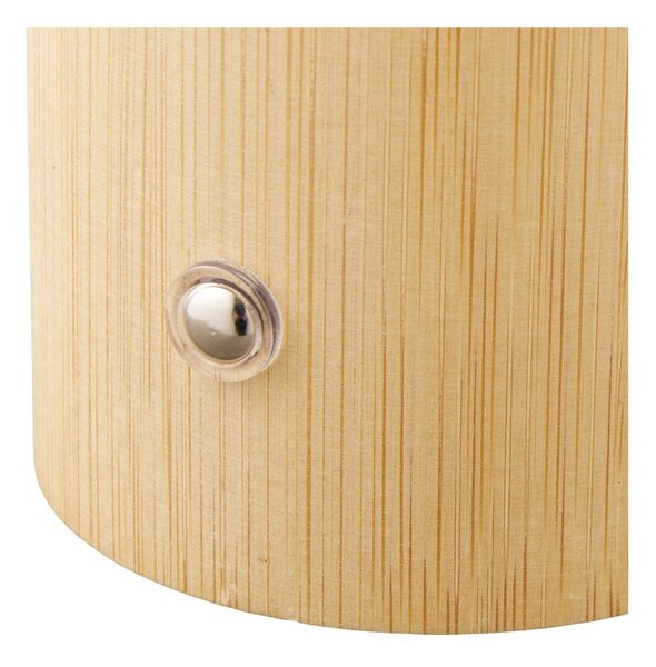 Lampada da tavolo bianca/di colore naturale in bambù con paralume in plastica (altezza totale 18 cm) Stafford – House Nordic
