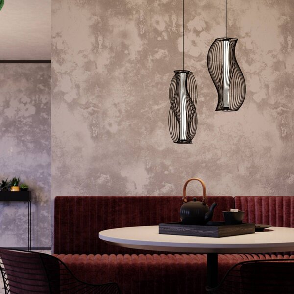 Maytoni Lampada a sospensione Opus, Nero, Soggiorno / Sala da pranzo, Metallo, Lampada a sospensione