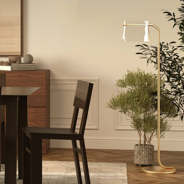 Maytoni Lampada da terra a LED Cabaret, Ottone / Oro, Soggiorno / Sala da pranzo, Metallo, Lampada LED da terra