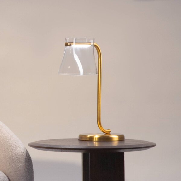 Maytoni Lampada da tavolo a LED Cabaret, Ottone / Oro, Soggiorno / Sala da pranzo, Metallo, Lampada da tavolo LED