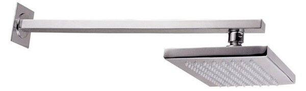 Soffione Doccia Quadrato da Parete in Ottone Linear Cromato