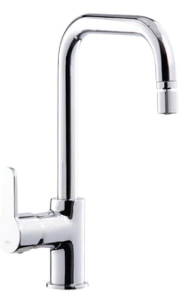 Rubinetto Cucina Miscelatore Monocomando Lavello in Ottone Lento Cromato