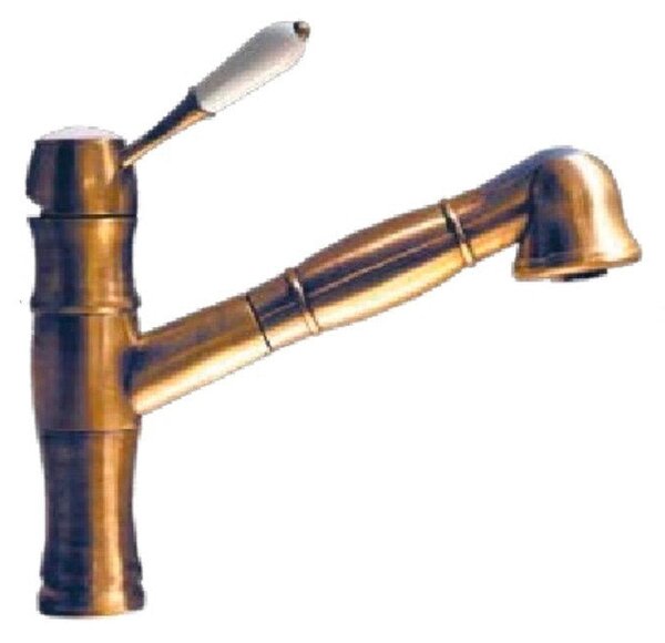 Rubinetto Cucina Miscelatore Monocomando Lavello in Ottone Cordoba Antico
