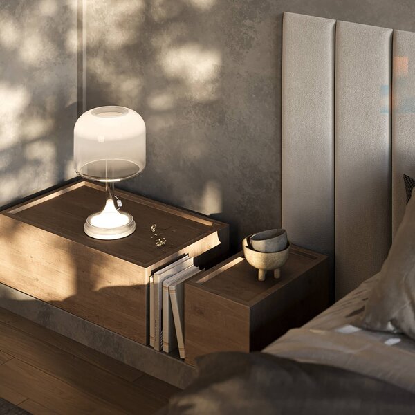 Maytoni Lampada da tavolo a LED Spirito, Bianco / Opale, Soggiorno / Sala da pranzo, Vetro, Lampada da tavolo LED