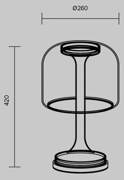 Maytoni Lampada da tavolo a LED Spirito, Ottone / Oro, Soggiorno / Sala da pranzo, Vetro, Lampada da tavolo LED