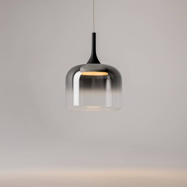 Maytoni Lampada a sospensione in vetro Spirito, Alluminio / Grigio / Zincato, Soggiorno / Sala da pranzo, Vetro, Lampada a sospensione
