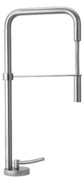 Rubinetto Cucina Miscelatore Monocomando Doccetta Esraibile in Ottone Paini Cromato