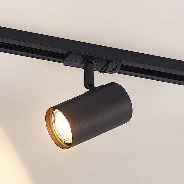 Sistema binario monofase Lindby, GU10, a 3 luci, nero Linaro dimmerabile, Nero, Corridoio, Metallo, Moderno