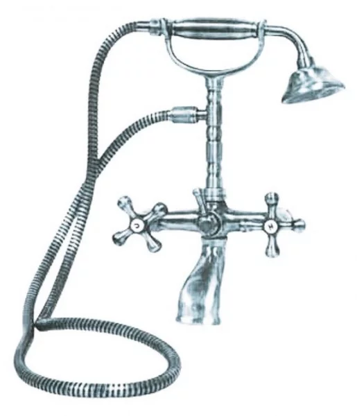 Kit Doccino e Miscelatore Doppio Comando per Vasca in Ottone Lecce Classic Cromato