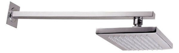Soffione Doccia Quadrato da Parete in Ottone Linear Cromato
