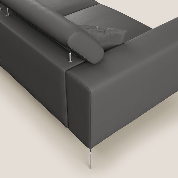 Blade Divano moderno con poggiatesta reclinabili in Ecopelle T04 antra
