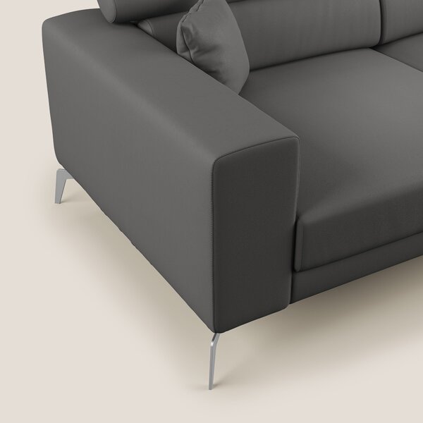 Blade Divano moderno con poggiatesta reclinabili in Ecopelle T04 antra