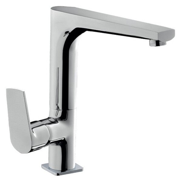 Rubinetto Cucina Miscelatore Monocomando Lavello Girevole Canna Dritta in Ottone Azur Cromato