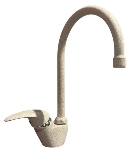 Rubinetto Cucina Miscelatore Monocomando Lavello Canna Tonda in Ottone Paini Mini Granito Island