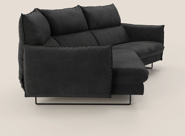 Monamour divano moderno angolare con opzione relax elettrico in microf