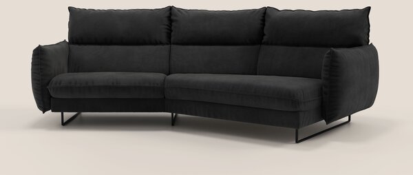 Monamour divano moderno angolare con opzione relax elettrico in microf