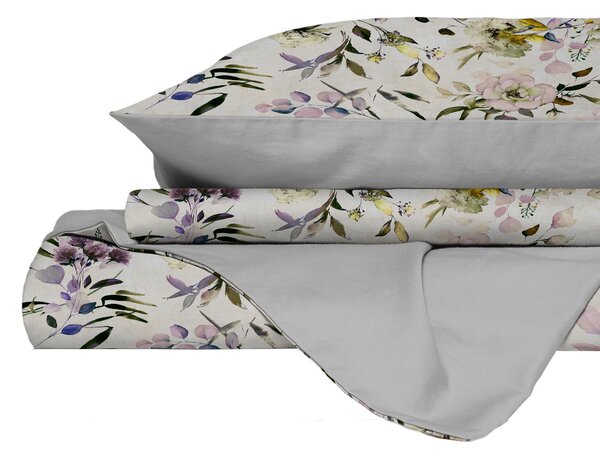 Copripiumino Matrimoniale con Federe Stampato in Puro Cotone Zara