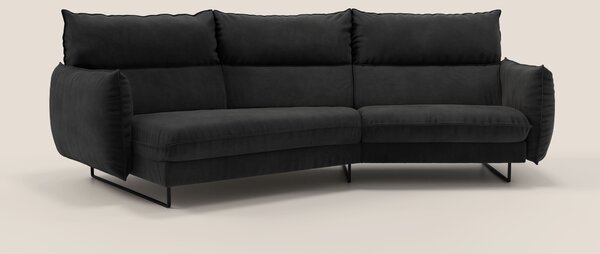 Monamour divano moderno angolare con opzione relax elettrico in microf