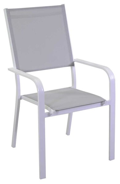 Sedia da Giardino 55x54xh98 cm in Alluminio Kelso Bianco