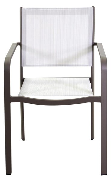 Sedia da Giardino 55x61xh84,5 cm in Alluminio e Texilene El Paso Marrone