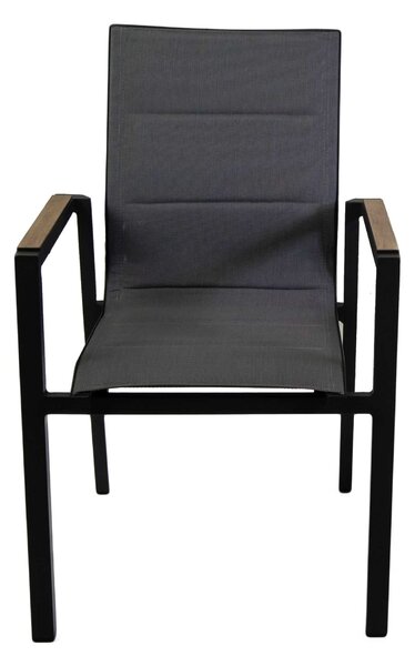 Sedia da Giardino 56x66xh90 cm in Alluminio e Texilene Riverside Antracite