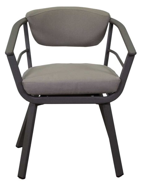 Sedia da Giardino 62x61xh79 cm in Alluminio Riverside Tortora
