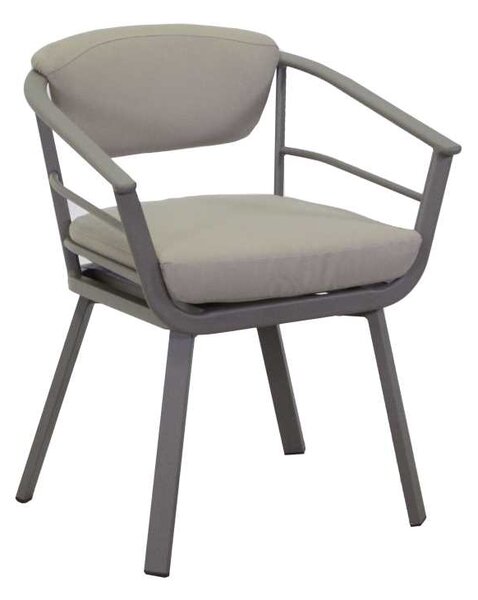 Sedia da Giardino 62x61xh79 cm in Alluminio Riverside Tortora