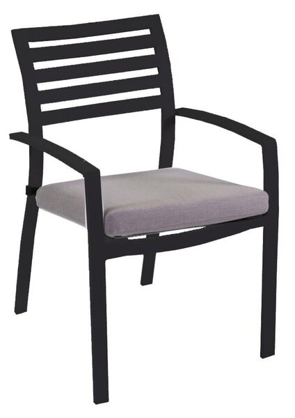 Sedia da Giardino 58x57xh88 cm in Alluminio Boston Antracite