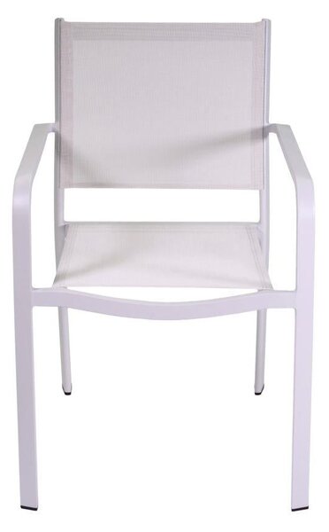 Sedia da Giardino 55x61xh84,5 cm in Alluminio e Texilene El Paso Bianco