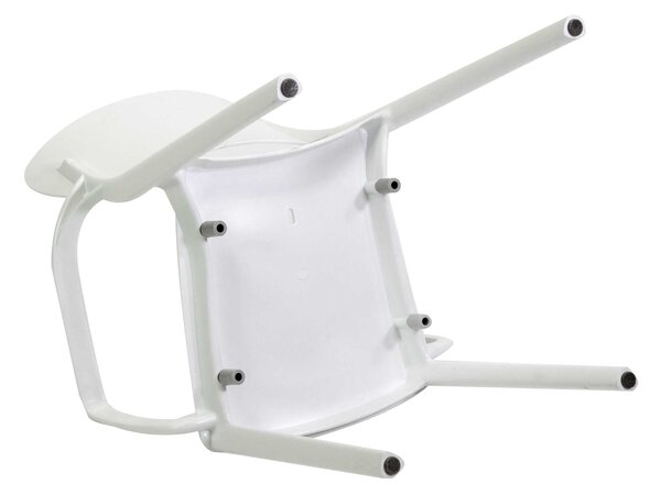 Sedia da Giardino 54,5x53xh84 cm in Polipropilene Damla Bianco