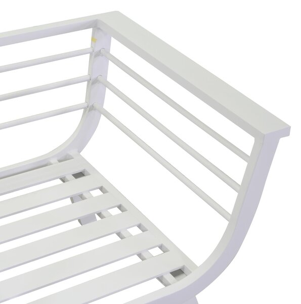 Set Salotto da Giardino 2 Poltrone e Tavolino in Alluminio Riverside Bianco