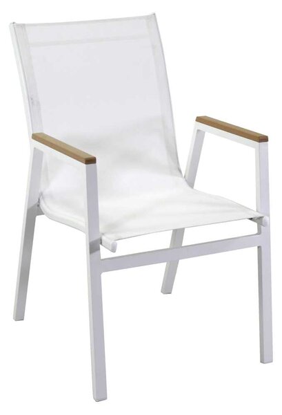 Sedia da Giardino 53x65xh87 cm in Alluminio Idaho Plus Bianco
