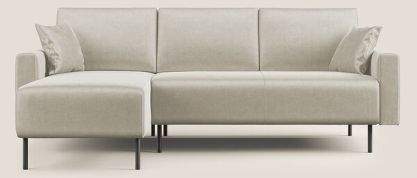 Arthur divano moderno angolare in velluto morbido impermeabile T01 pan