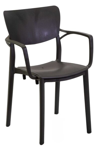 Sedia da Giardino 54,5x53xh84 cm in Polipropilene Damla Antracite