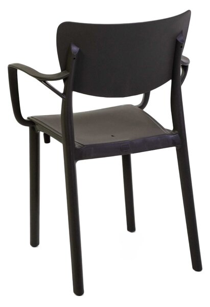 Sedia da Giardino 54,5x53xh84 cm in Polipropilene Damla Antracite