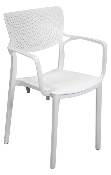 Sedia da Giardino 54,5x53xh84 cm in Polipropilene Alezio Bianco