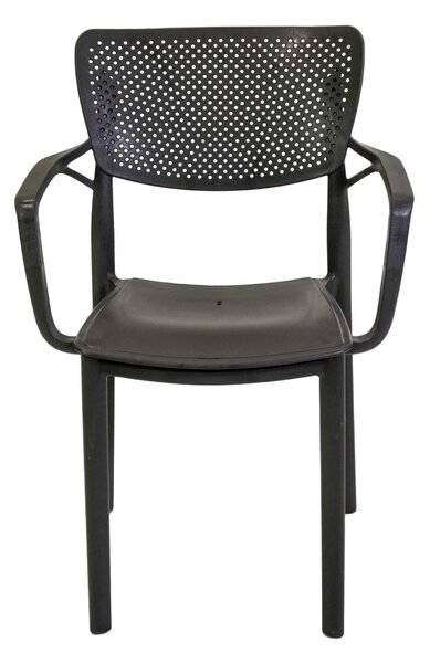 Sedia da Giardino 54,5x53x84 cm in Polipropilene Alezio Antracite