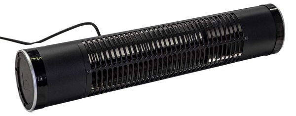 Stufa Elettrica ad Infrarossi da Esterno 71x13,5x17 cm 2000W in Alluminio Nero