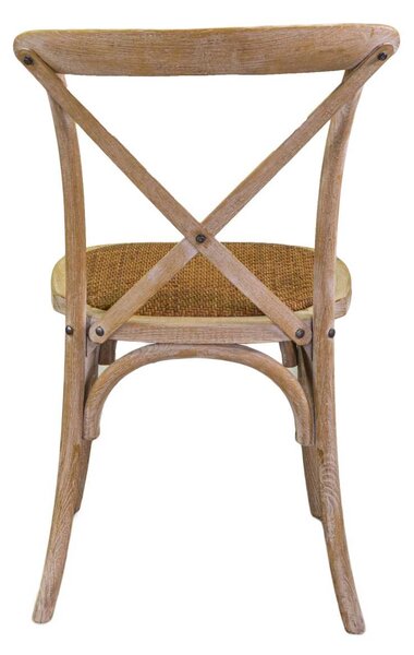 Sedia Impilabile 51x55xh89 cm in Legno Cross Naturale