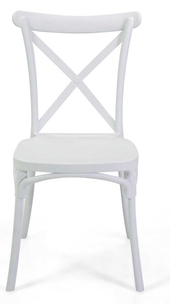 Sedia 47x51xh90 cm in Plastica Cross Bianco