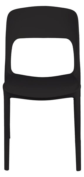 Sedia Impilabile 47x52xh83 cm in Polipropilene Risto Antracite
