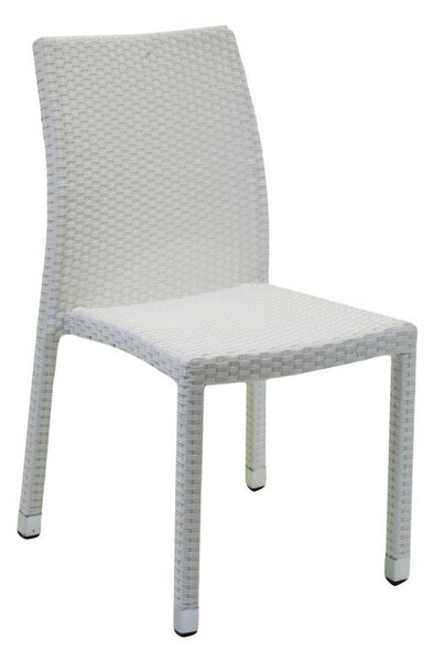 Sedia 47x61xh88 cm in Polyrattan Adila Bianco