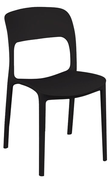 Sedia Impilabile 47x52xh83 cm in Polipropilene Risto Antracite