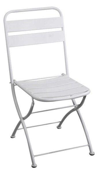 Sedia Pieghevole 44x53xh86 cm in Metallo Rovigo Bianco