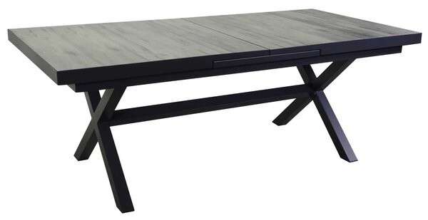 Tavolo Allungabile da Giardino 200/260x100xh75 cm in Alluminio Dover Antracite