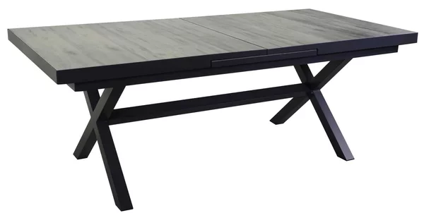Tavolo Allungabile da Giardino 200/260x100xh75 cm in Alluminio Dover Antracite