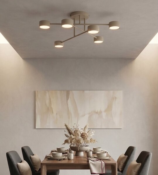 Plafoniera HALO 6xGX53/10W/230V beige